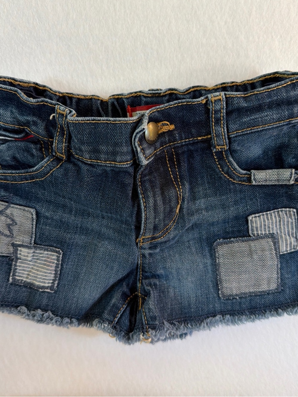 Tommy Hilfiger Dark Blue Denim Patchwork Kids Shorts Size 3T